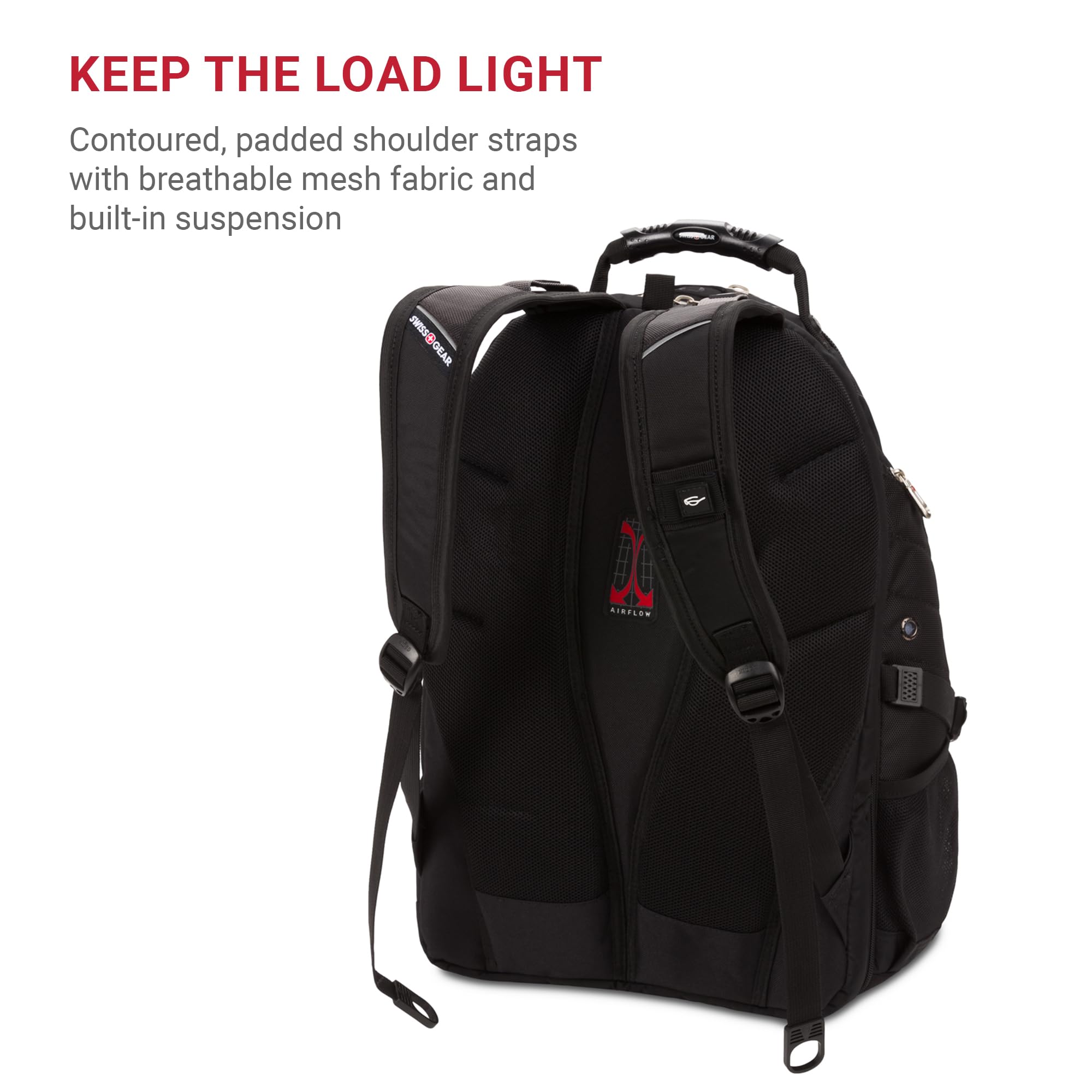 SWISSGEAR 1900 ScanSmart TSA Laptop Backpack Fits 17 Inch Laptop with RFID Protection and Tablet Pocket, Black, 19-Inch - Image 5