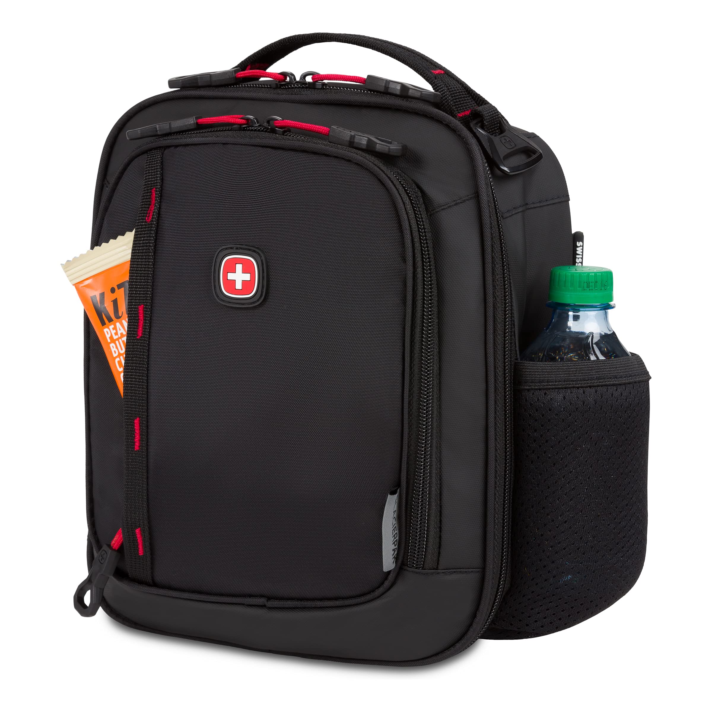 SwissGear 3999 Insulated Lunch Bag, Black/Red - Image 7