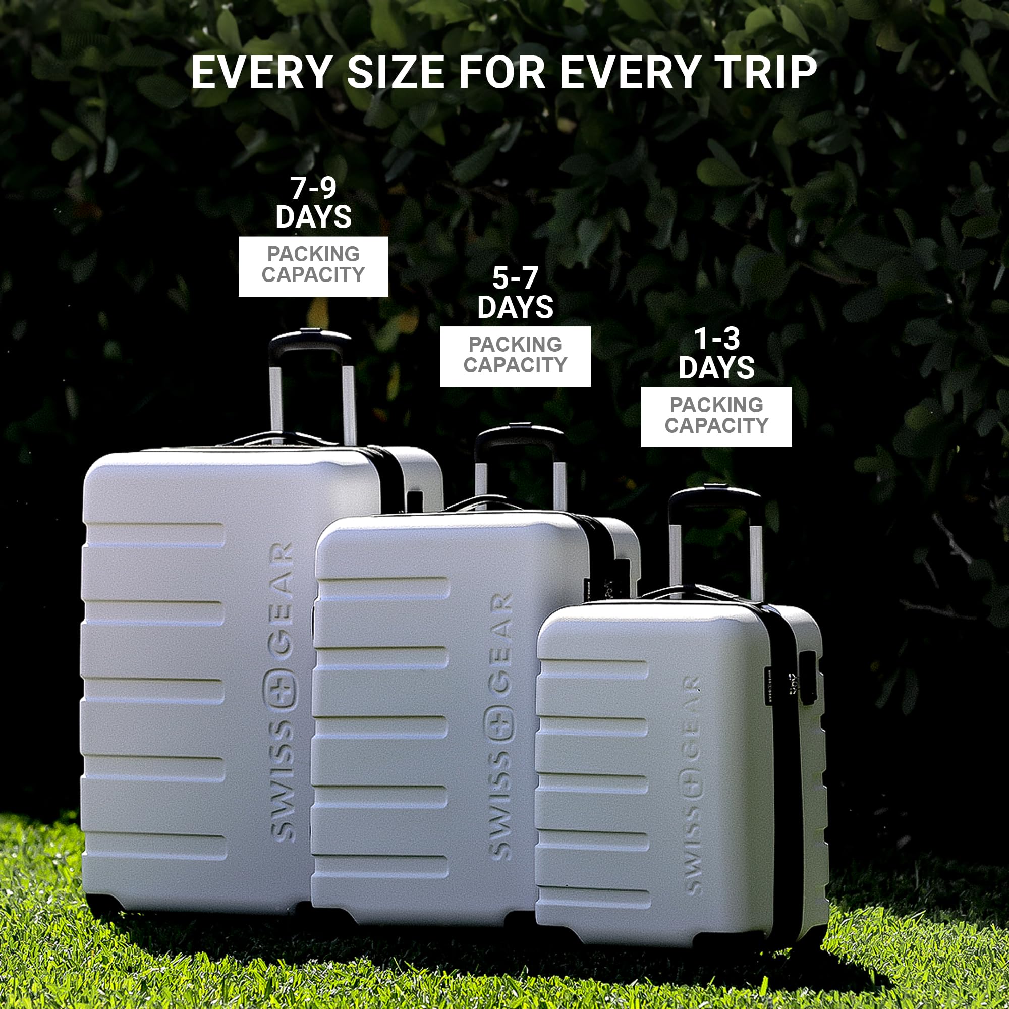 SwissGear 7366 Signature Hardside Expandable Luggage with Spinner Wheels, TSA Lock, Cup-Holder, Black, 3-Piece Set (19/23/27) - Image 5