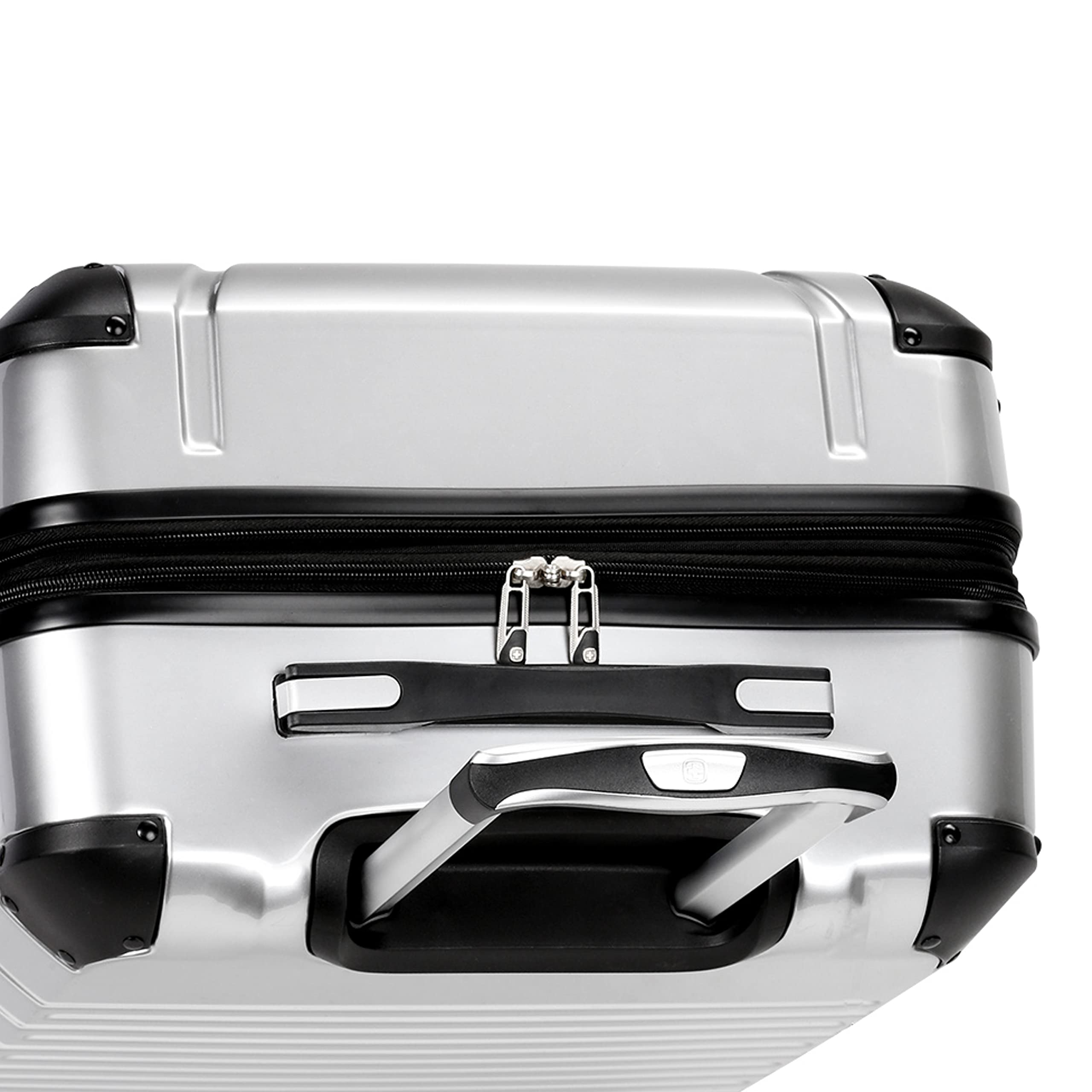 SwissGear 7782 Hardside Expandable Luggage with Spinner Wheels, Silver, Checked-Medium 24-Inch - Image 7