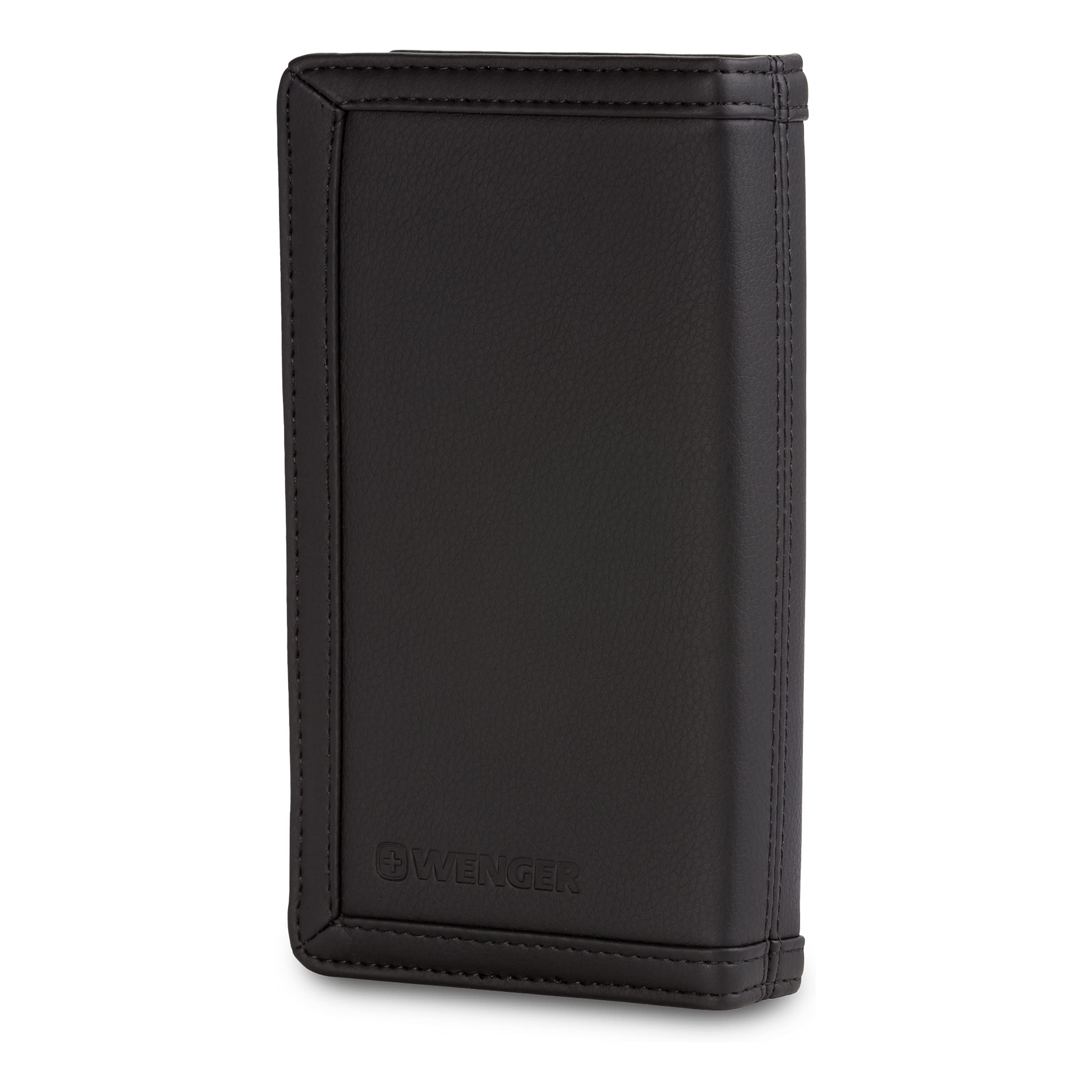 Wenger Leah Executive 156-Count Credit Card and Business Card Holder Wallet, 0.87 x 7.75 x 5, Black - Image 4
